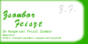 zsombor feiszt business card